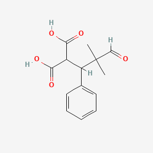 2-(2,2-Dimethyl-3-oxo-1-phenylpropyl)propanedioic acid