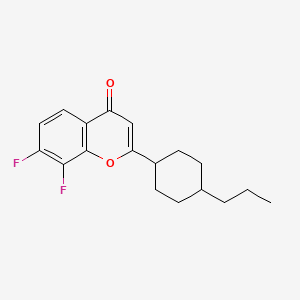 7,8-Difluoro-2-(4-propylcyclohexyl)-4H-1-benzopyran-4-one