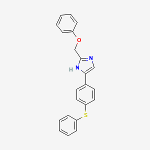 molecular formula C22H18N2OS B12520230 1H-Imidazole, 2-(phenoxymethyl)-4-[4-(phenylthio)phenyl]- CAS No. 799841-68-2