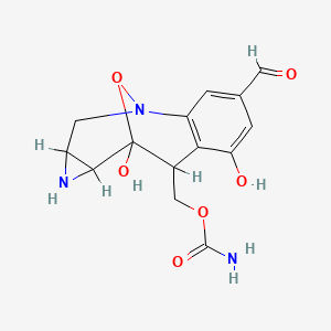 4-Formyl-6,9-dihydroxy-14-oxa-1,11-diazatetracyclo[7.4.1.02,7.010,12]-tetradeca-2,4,6-trien-8-ylmethyl carbamate