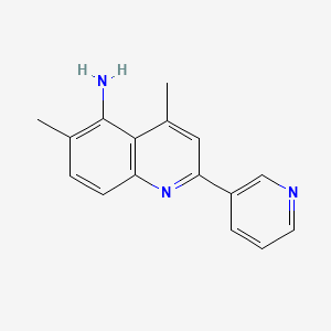molecular formula C16H15N3 B1252036 4,6-Dimethyl-2-(3-pyridyl)quinolin-5-amine 