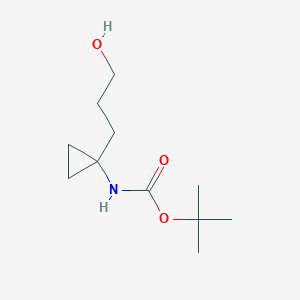 tert-butyl N-[1-(3-hydroxypropyl)cyclopropyl]carbamate