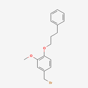 4-(Bromomethyl)-2-methoxy-1-(3-phenylpropoxy)benzene