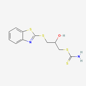 3-[(1,3-Benzothiazol-2-yl)sulfanyl]-2-hydroxypropyl carbamodithioate