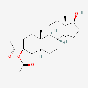 molecular formula C23H36O4 B1252058 3-Acetyl-5alpha-androstane-3beta,17beta-diol 3-acetate 