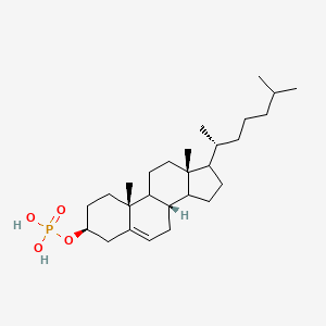molecular formula C27H47O4P B1252060 [(3S,8S,10R,13R)-10,13-dimethyl-17-[(2R)-6-methylheptan-2-yl]-2,3,4,7,8,9,11,12,14,15,16,17-dodecahydro-1H-cyclopenta[a]phenanthren-3-yl] dihydrogen phosphate 