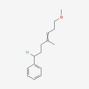 (1-Chloro-7-methoxy-4-methylhept-4-EN-1-YL)benzene