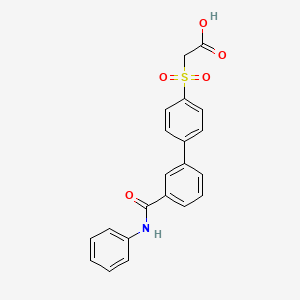 2-[4-[3-(Phenylcarbamoyl)phenyl]phenyl]sulfonylacetic acid