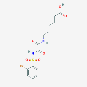 6-{2-[(2-Bromobenzene-1-sulfonyl)amino](oxo)acetamido}hexanoic acid