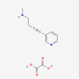 N-methyl-4-pyridin-3-ylbut-3-yn-1-amine;oxalic acid