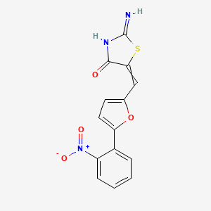 2-Imino-5-{[5-(2-nitrophenyl)furan-2-yl]methylidene}-1,3-thiazolidin-4-one