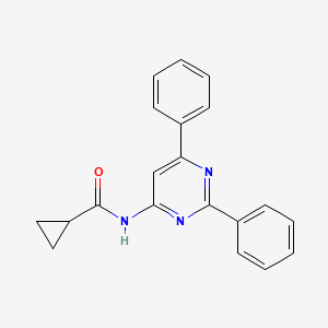 molecular formula C20H17N3O B12520950 N-(2,6-diphenylpyrimidin-4-yl)cyclopropanecarboxamide CAS No. 820961-50-0