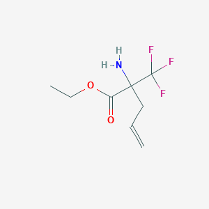 molecular formula C8H12F3NO2 B12520964 Ethyl 2-amino-2-(trifluoromethyl)pent-4-enoate CAS No. 653587-65-6