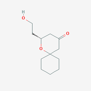 1-Oxaspiro[5.5]undecan-4-one, 2-(2-hydroxyethyl)-, (2R)-