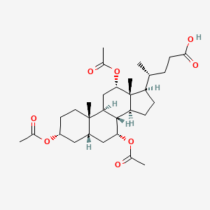 molecular formula C30H46O8 B1252098 Triacetoxycholic acid CAS No. 52840-09-2