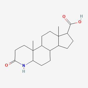 molecular formula C19H29NO3 B12521032 3-Oxo-4-aza-5I<<-androstan-17EC-carboxylic Acid 