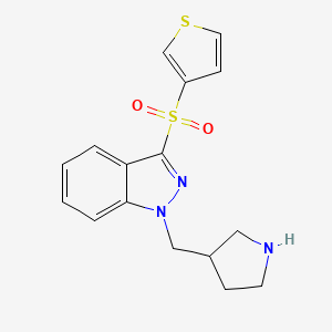 1H-Indazole, 1-(3-pyrrolidinylmethyl)-3-(3-thienylsulfonyl)-