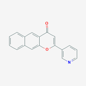 molecular formula C18H11NO2 B12521073 4H-Naphtho[2,3-b]pyran-4-one, 2-(3-pyridinyl)- CAS No. 652138-00-6