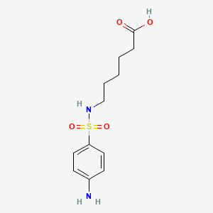 molecular formula C12H18N2O4S B1252109 6-[(4-Aminobenzene-1-sulfonyl)amino]hexanoic acid CAS No. 30181-27-2