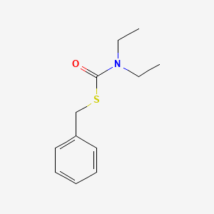 molecular formula C12H17NOS B1252111 Carbamothioic acid, diethyl-, S-(phenylmethyl) ester CAS No. 30085-50-8