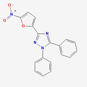 1H-1,2,4-Triazole, 3-(5-nitro-2-furanyl)-1,5-diphenyl-