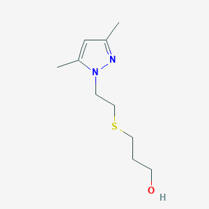 1-Propanol, 3-[[2-(3,5-dimethyl-1H-pyrazol-1-yl)ethyl]thio]-