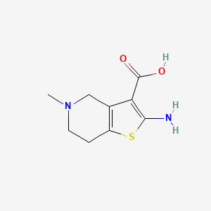 molecular formula C9H12N2O2S B12521231 2-Amino-5-methyl-4,5,6,7-tetrahydrothieno[3,2-c]pyridine-3-carboxylic acid CAS No. 768317-39-1