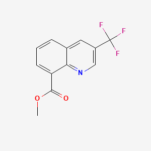 molecular formula C12H8F3NO2 B12521235 Methyl 3-(trifluoromethyl)quinoline-8-carboxylate 