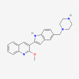 Quinoline, 2-methoxy-3-[5-(1-piperazinylmethyl)-1H-indol-2-yl]-