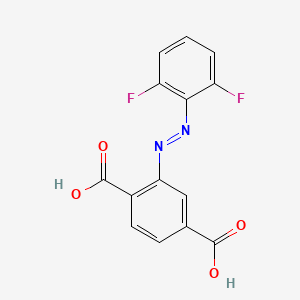 (E)-2-((2,6-Difluorophenyl)diazenyl)terephthalic acid