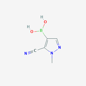 molecular formula C5H6BN3O2 B12521327 (5-Cyano-1-methyl-1H-pyrazol-4-YL)boronic acid 