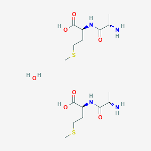 molecular formula C16H34N4O7S2 B12521548 L-Alanyl-L-methionine--water (2/1) CAS No. 672947-41-0