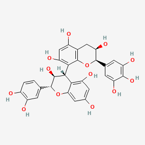 molecular formula C30H26O13 B1252155 (+)-儿茶素-(4α->8)-(-)-表没食子儿茶素 