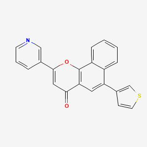 2-(Pyridin-3-yl)-6-(thiophen-3-yl)-4H-naphtho[1,2-b]pyran-4-one