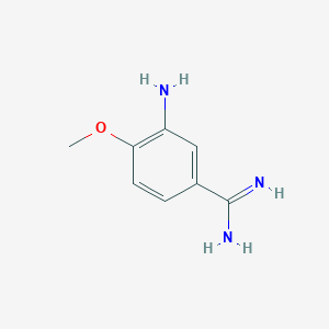 molecular formula C8H11N3O B12521638 3-Amino-4-methoxybenzenecarboximidamide CAS No. 736094-85-2