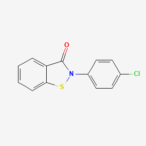 molecular formula C13H8ClNOS B1252175 2-(4-Chlorophenyl)-1,2-benzothiazol-3-one 
