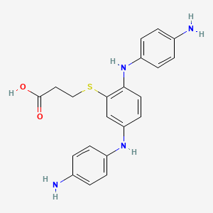 3-{[2,5-Bis(4-aminoanilino)phenyl]sulfanyl}propanoic acid