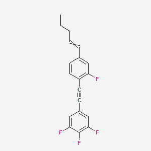 1,2,3-Trifluoro-5-{[2-fluoro-4-(pent-1-en-1-yl)phenyl]ethynyl}benzene