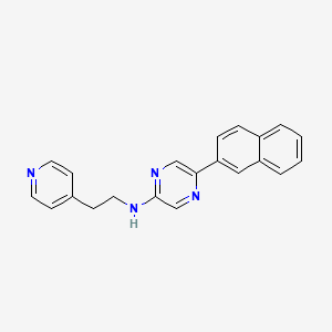 Pyrazinamine, 5-(2-naphthalenyl)-N-[2-(4-pyridinyl)ethyl]-