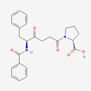 1-[(5S)-5-Benzamido-4-oxo-6-phenylhexanoyl]-D-proline