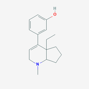 molecular formula C17H23NO B012522 4a-Ethyl-2,4a,5,6,7,7a-hexahydro-4-(3-hydroxyphenyl)-1-methyl-1H-1-pyrindine CAS No. 107383-39-1