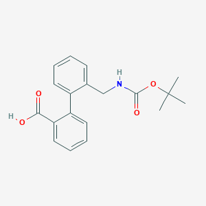 B125220 2'-(((tert-Butoxycarbonyl)amino)methyl)-[1,1'-biphenyl]-2-carboxylic acid CAS No. 158066-11-6