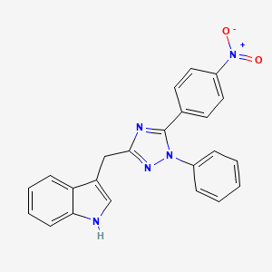 1H-Indole, 3-[[5-(4-nitrophenyl)-1-phenyl-1H-1,2,4-triazol-3-yl]methyl]-