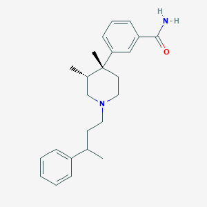 3-[(3R,4R)-3,4-dimethyl-1-(3-phenylbutyl)piperidin-4-yl]benzamide