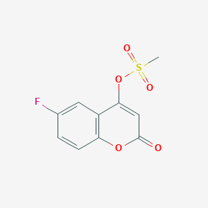 2H-1-Benzopyran-2-one, 6-fluoro-4-[(methylsulfonyl)oxy]-