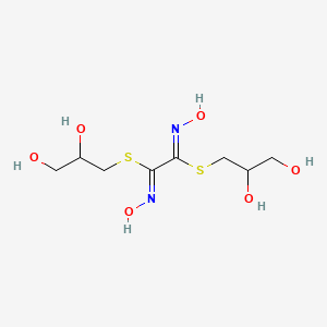 molecular formula C8H16N2O6S2 B12522063 bis(2,3-dihydroxypropyl) (1Z,2Z)-N,N'-dihydroxyethanediimidothioate 