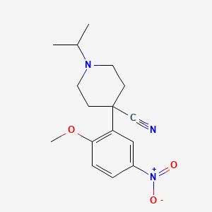 4-(2-Methoxy-5-nitrophenyl)-1-(propan-2-yl)piperidine-4-carbonitrile