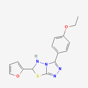 3-(4-Ethoxyphenyl)-6-(furan-2-yl)-5,6-dihydro-[1,2,4]triazolo[3,4-b][1,3,4]thiadiazole