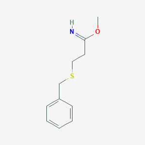 Methyl 3-(benzylsulfanyl)propanimidate