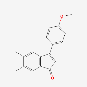 1H-Inden-1-one, 3-(4-methoxyphenyl)-5,6-dimethyl-